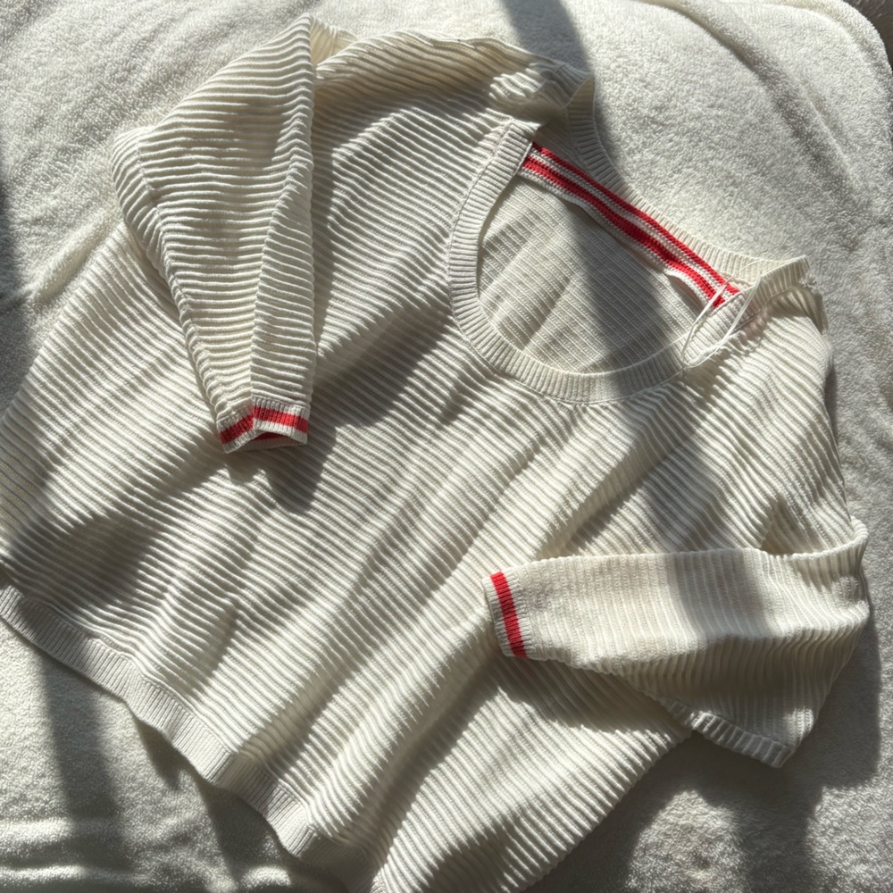 Daily Practice by Anthropologie Long-Sleeve Racing Stripes Top 2X - Picture 7 of 9